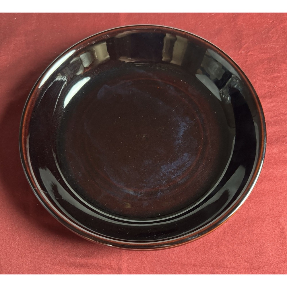 Vintage Pfaltzgraff Pennsylvania Dutch Pie Plate 9" Brown Glaze Stoneware EUC